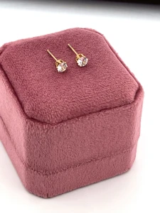 Kolczyki sztyft  mini diamenciki złote