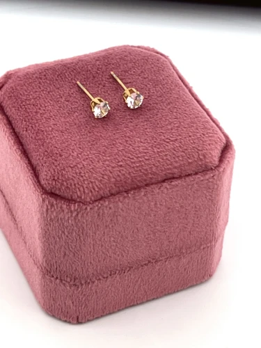 Kolczyki sztyft  mini diamenciki złote